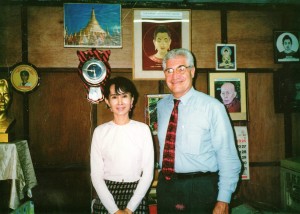 Ralph Cossa & Aung San Suu Kyi 2002